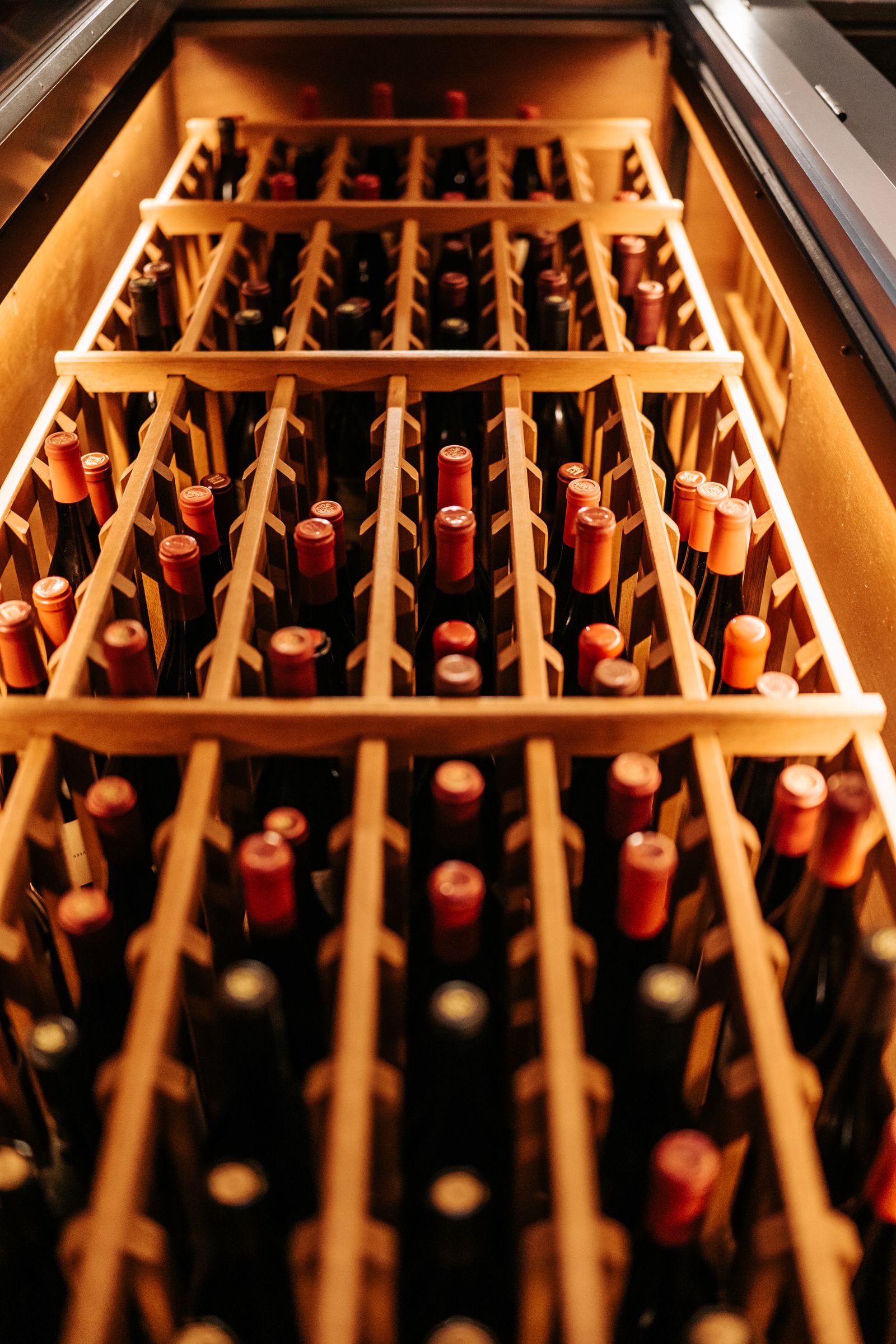 DCS beverage center stocked with drinks